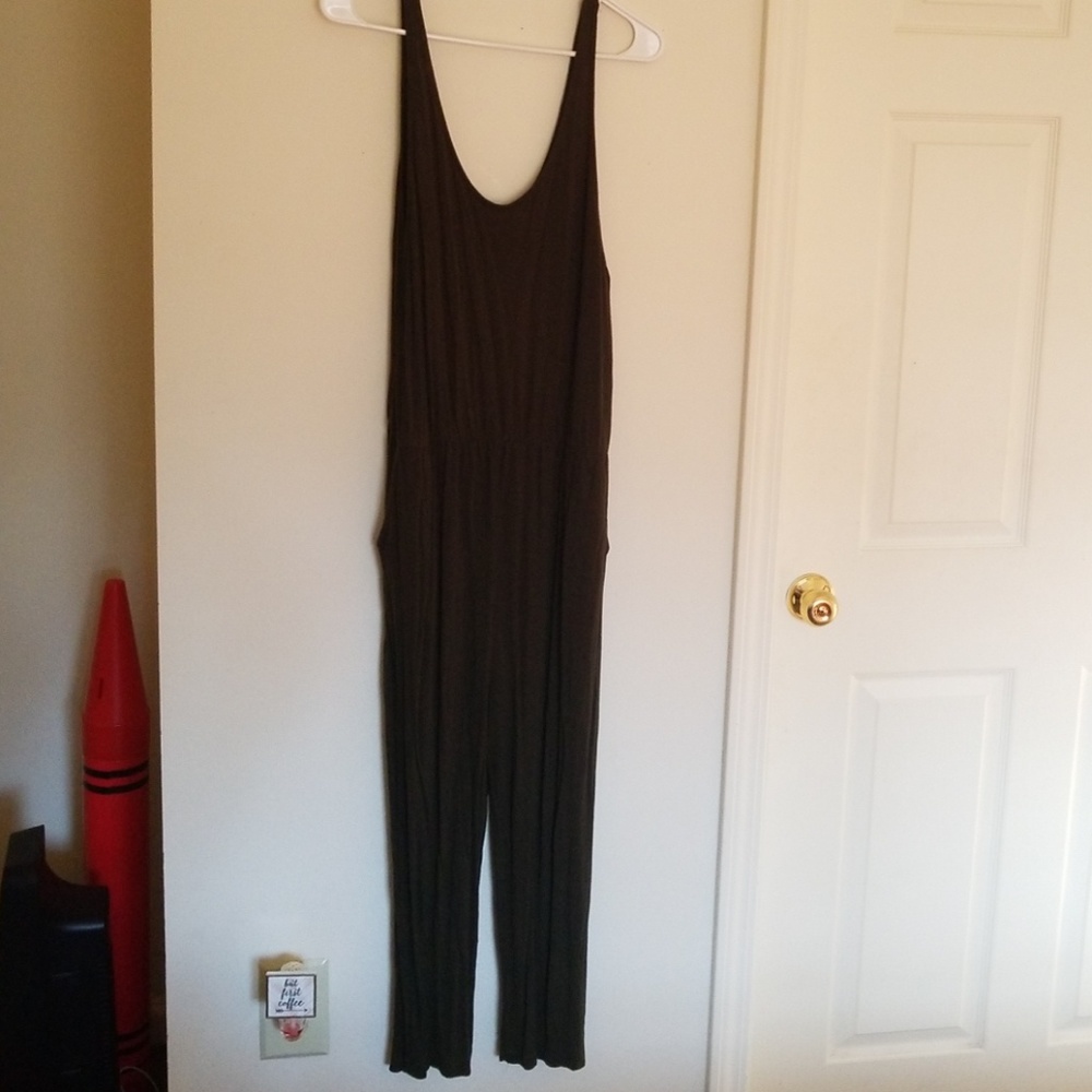 Olive Ankle Length Jumpsuit